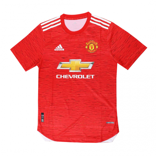 20-21 Manchester United Home Red Soccer Jersey Shirt (Player Version) - Click Image to Close